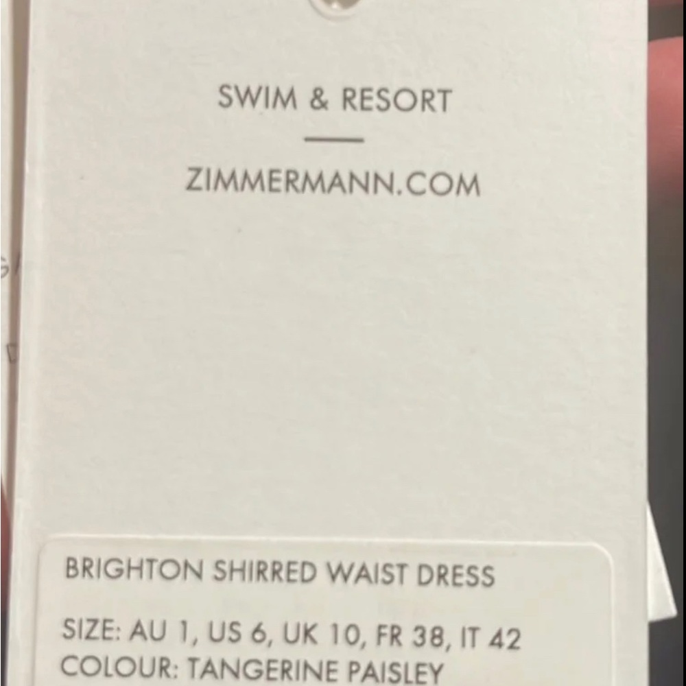 Authentic Zimmermann Brighton Shirred waist dress - Picture 7 of 7